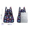 YUNZLAN Floral Large Drawstring Backpack with 4 Pockets String Swim