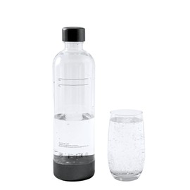 GreatWhip 1L Sparkling Water Bottles Reusable BPA Free Soda Bottle for Soda Machine, Sparkling Water Makers (Black, 1Pack)