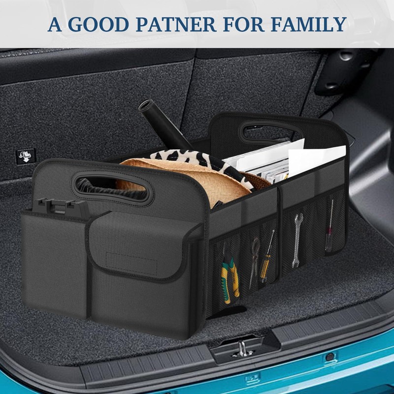Femuar Car Trunk Organizer, Car Storage Organizer with Large Capacity