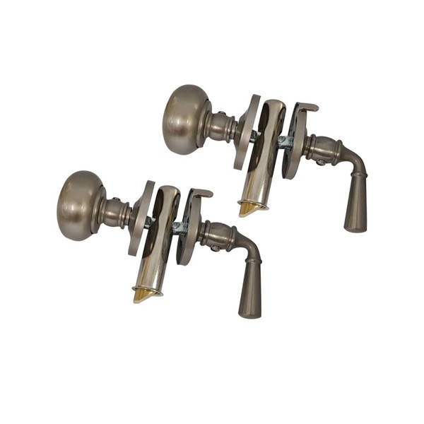 QCAA QCAA Solid Brass Storm Door Latch, Satin Nickel, Made