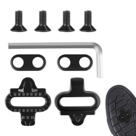 SPD Cleats for Cycling Shoes, Compatible with Shimano SPD SH51 Click Pedals, Cleats, Adult SH51 Shoe Plate Set, Durable, Non-Slip, High Performance Pedal Cleats for Mountain Bike, Indoor Cycling