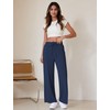 DLOODA Wide Leg Pants Women High Waisted Slacks Lounge Baggy