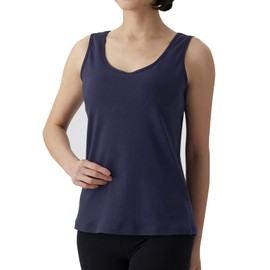 Cervin 100% Cotton Smooth Knit Bra Tank Top Navy LL