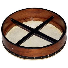 DEURA ROSEWOOD Celtic Circle Design On the Skin Head BODHRAN DRUM Irish Celtic 18" Inch CASE and Tipper Included