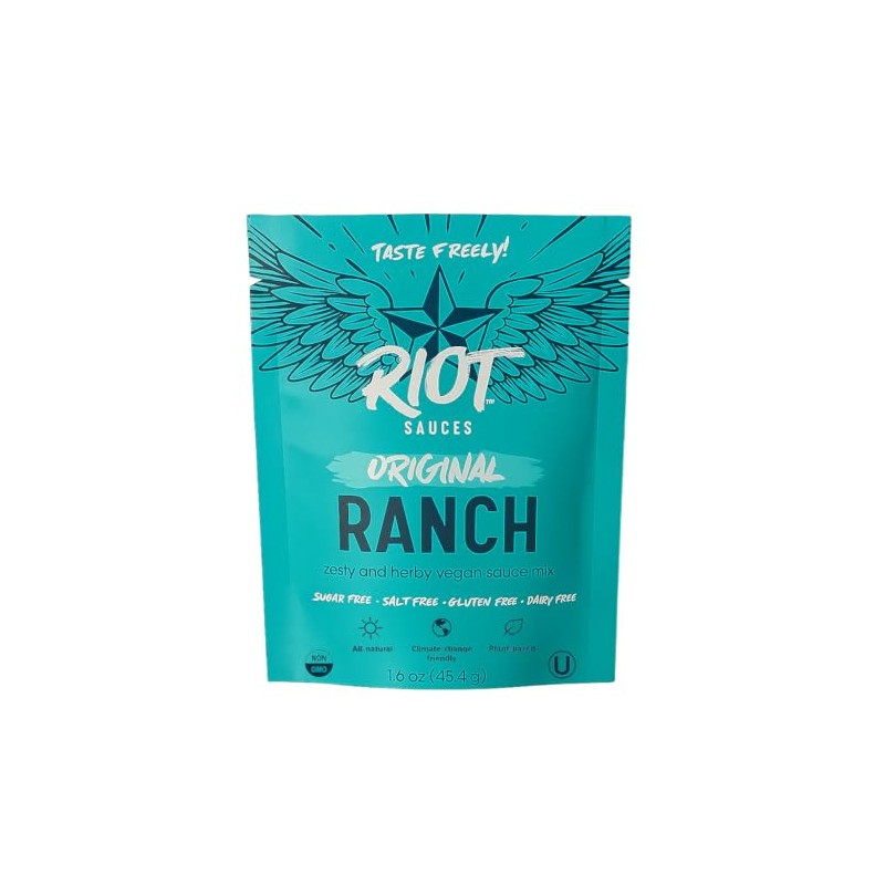 Riot Sauces Original Ranch Sauce Mix - Vegan, Sugar Free,