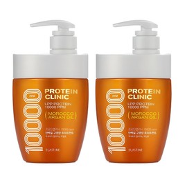 Elastine Protein Clinic 10000 High-Nutrition Protein Treatment Floral Musk Fragrance, 700ml, 2 Pieces / 엘라스틴 프로틴 클리닉 10000 고영양 단백질 트리트먼트 플로럴 머스크향, 700ml, 2개