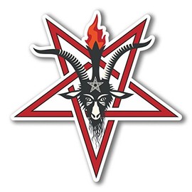 2 x 10cm/100mm Pentagram Symbol Window Cling Sticker Car Van Campervan Glass #6283