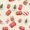24Pcs Christmas Press on Nails Short Square Fake Nails Gingerbread