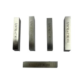 Assorts Pack of 5 x HSS M2 Cutting Tool Bits for Milling Fly Cutters & Lathe's Turning Tools (5/16" Square x 2" Long)