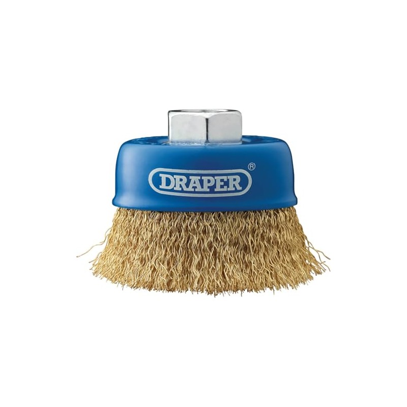 Draper 41444 Crimped Wire Cup Brush, 80mm x M14 ,