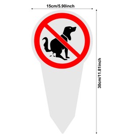 "Kein Hundeklo" Sign 300 x 150 mm, Kein Hundeklo Sign Large Plug-In Sign Sign Dogs Kacken Verboten, for Home, Yard and Park Pack of 2