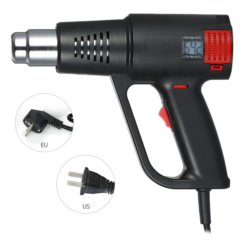 Geevorks 2000W Industrial Fast Heating Hot Air Gun LCD Digital