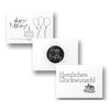 Freyheit 12 x Stylish Birthday Cards (A6 Format) Black and