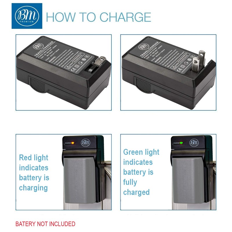 BM Premium LP-E6 Battery Charger for Canon XC10, EOS 60D,