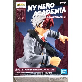 Banpresto 203527 MY HERO ACADEMIA - Shoto Todoroki - Bravegraph - Black, Figurine 14cm