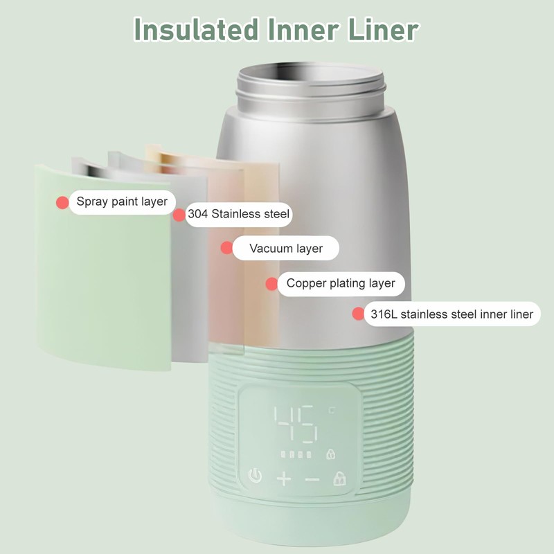 Portable Bottle Warmer, 500 ml Bottle Warmer Baby On the