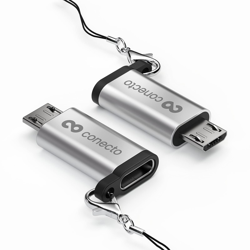 conecto, Micro USB to USB-C Adapter, OTG Support, Compatible with