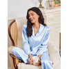 Ekouaer Womens Pajama Sets Satin Silk Pjs Classic Button Down