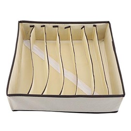 Ftvogue - Organizador divisor plegable para cajón, para brasieres, ropa interior y calcetines, 7Grids, 1