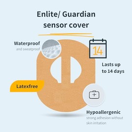 MySweetStitch MySweetStitch Fixation Patch Enlite - Guardian (25 Pieces), Made in Germany, Outside ? 80 x 65mm, Inside ? 25mm, Blue