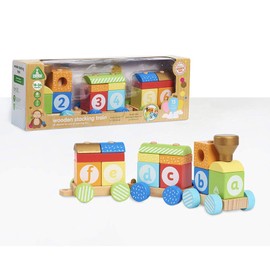 Early Learning Centre Wooden Stacking Train Hand Eye Coordination 15 Blocks Incl
