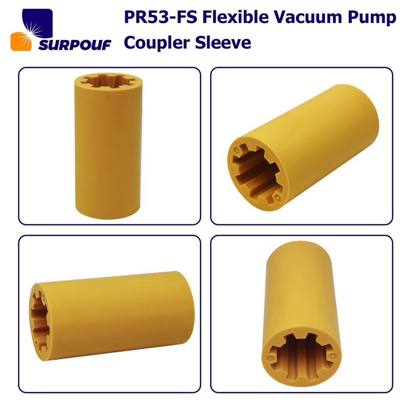 SURPOUF PR53-FS Flexible Vacuum Pump Coupler Sleeve, Flexible Drive Section,Yellow