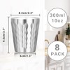 Offiper Stainless Cups, 10 oz Insulated Tumbler, 8 Pack Double