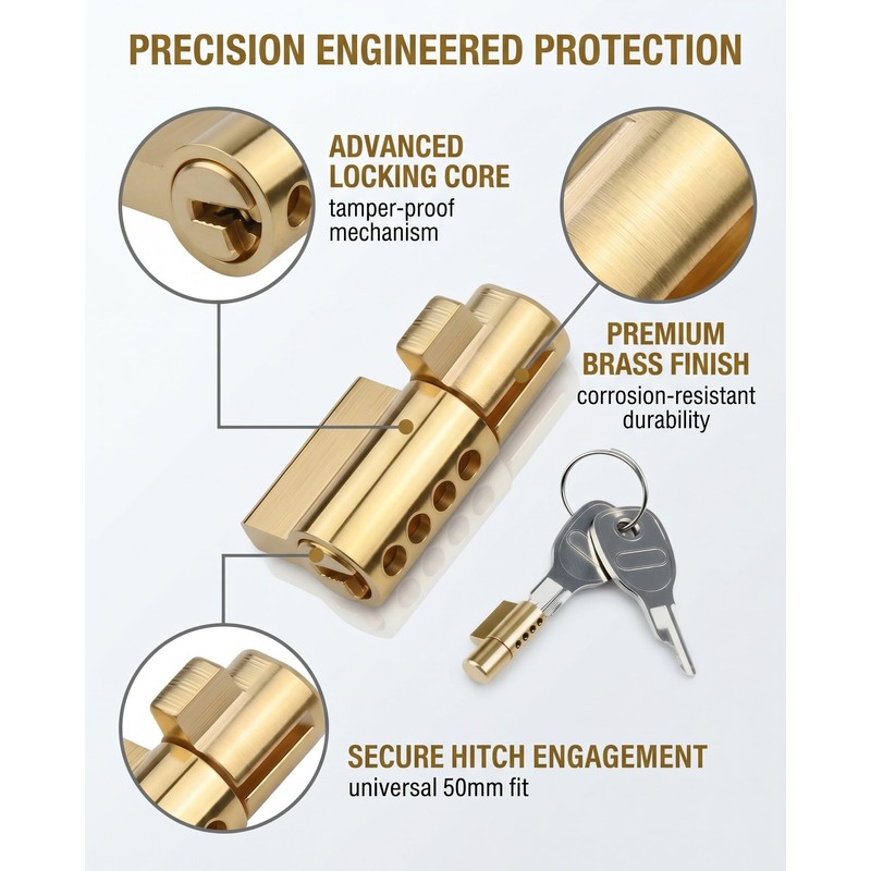 TAVYTH 2 Piece Trailer Lock Clutch Lock with 2 Keys