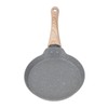 Frying Pan Wood Handle Aluminum Alloy Cooking Skillet Fast Heating