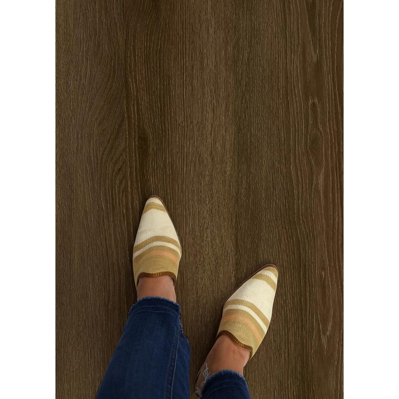 FloorPops 36-in by 6-in Dark Oak Peel and Stick Wood
