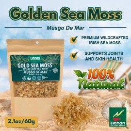 Sundried  Sea Moss Musgo Wildcrafted Golden Raw Irish Sea Moss Vitamin Rich-Peru