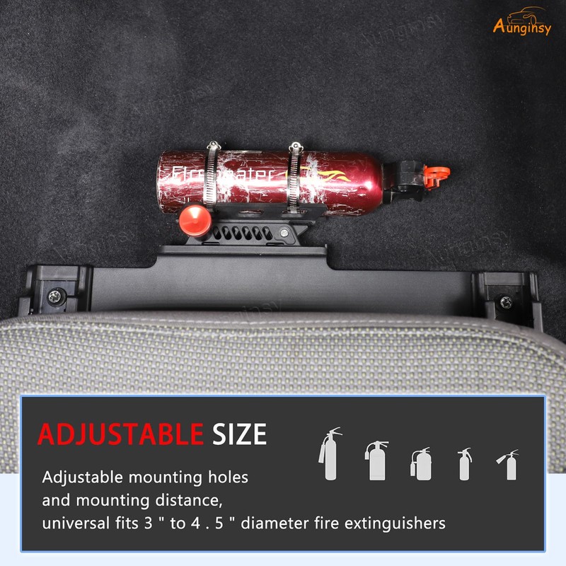 Car Co-Pilot Under Seat Quick Release Roll Bar Fire Extinguisher