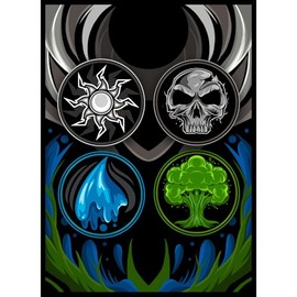 MTG All 26 Color Combination Guilds (White/Black/Blue/Green) - 100ct Matte TCG Card Art Sleeves by Ai Armor