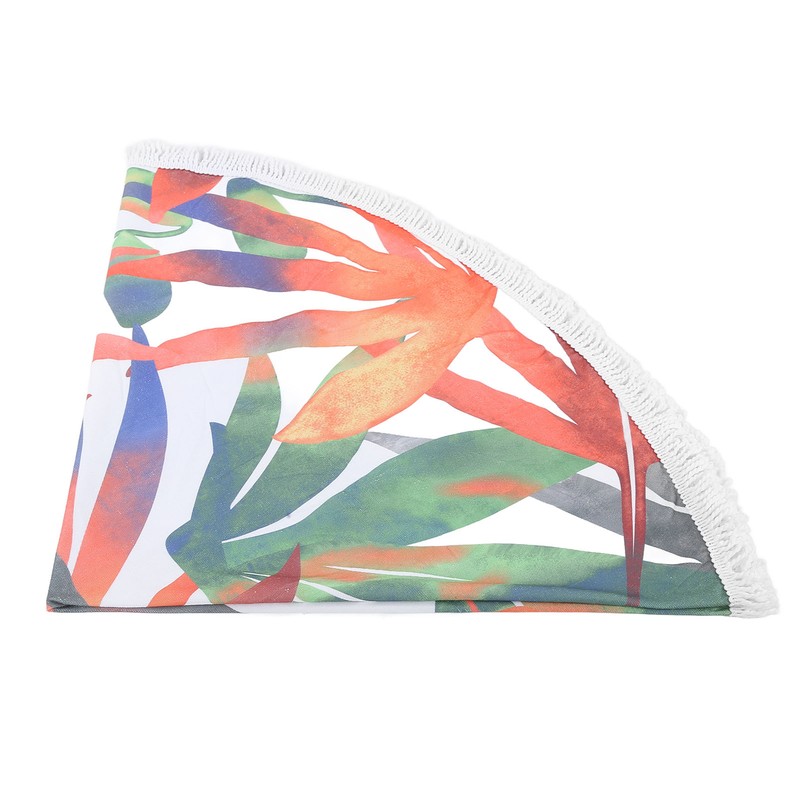 Round Beach Towel Blanket Circular Beach Tassels Blanket Oversized Picnic