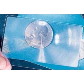 OpticLens 6 PACK CREDIT CARD MAGNIFIER - 3X MAGNIFYING FRESNEL LENS