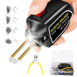 Plastic Welding Machine, Portable 100 W Car Bumper Repair Kit with 4 Shapes/200 Pieces Clips, Welder Repair Kit for Welding Broken Plastics and Car Bumpers