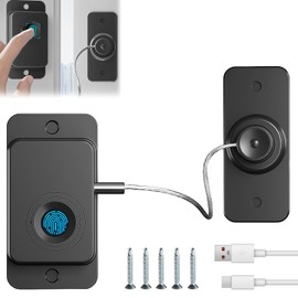 Fridge Lock Fingerprint: WIYETY Child Lock No Drilling Required Window Lock Children with 185 mm Steel Cable and ABS Plastic for Cabinets, Drawers and Windows