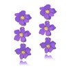 Dreuyet Boho Matte Poppy Floral Petal Drop Dangle Earrings for