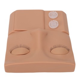 Demeras Eyelash Extension Mannequin, PVC with High Simulation, Easy Cleaning, Reusable Eyelash Mannequin Head, Better Exercise for Training (Skin Colour)