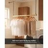 BaiNong Adjustable Closet Hanging Rod 17-30" Gold Closet Rod Extender