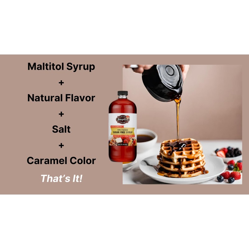 Joseph's Sugar Free Syrup (Maple), 2 Pack, 32 Fl Oz