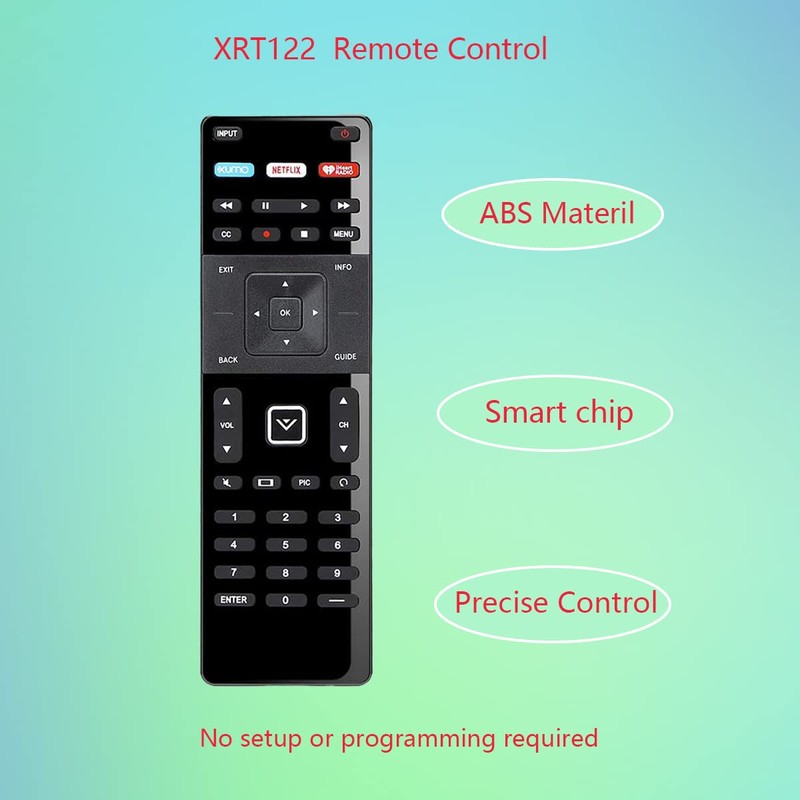 GHUST XRT122 Replacement Remote Control for VIZIO Smart TV D60-D3