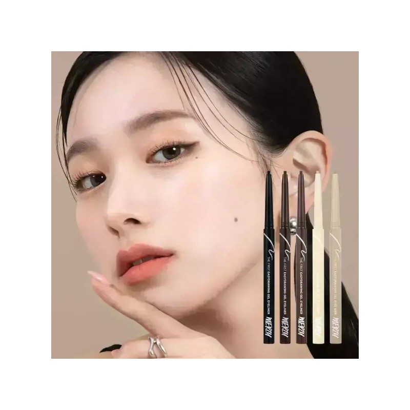 Mujii [2SET][머지] 더 퍼스트 이지드로잉 젤 아이라이너 [EG3.마룬{MZ00096}] [2SET][Merzy] The