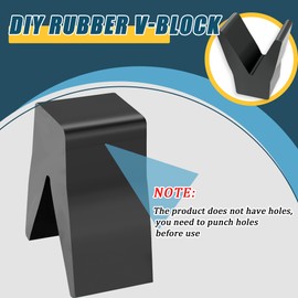 2 PCS DIY Transom Saver V-Block without Mounting Hole, Rubber 2" Boat Trailer Bow Stop for Tracker Marine Boat Accessories Parts