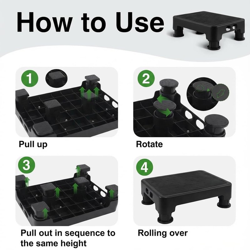 COOL-ANGLE Adjustable Step Stool for High Beds & SUV -