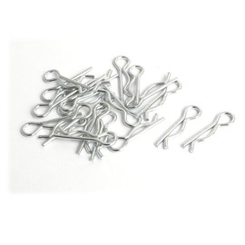 sourcing map Pack of 20 R Pins Spring Pins Clip Hardware 1.6 mm x 28 mm Silver Tone