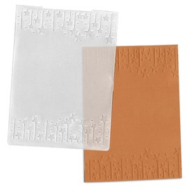 Plastic Embossing Folders for Card Making, Stars Frame Background DIY Plastic Template Photo Album Card Paper Handmade Scrapbooking DIY Craft Decoration Template Mold