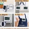 3" Large Display Kitchen Timer -Digital Timer Magnetic Back Loud