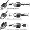 Mesee 1.5-13mm Capacity Quick Change Drill Chuck Adapter Converter 1/2-20UNF