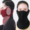 Unisex All-in-One Face Warmer for Ears, Nose, and Neck Protective Black Free Size